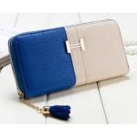 กระเป๋าสตางค์ผู้หญิง ใบยาว กระเป๋าสตางค์ แฟชั่น หนังแท้ ซิปรอบ อักษร H กระเป๋าสตางค์ใส่โทรศัพท์ ด้านในได้ ใส่บัตรได้เยอะ 878170