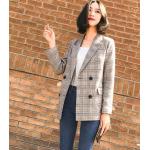 เสื้อสูท เสื้อแจ็คเก็ต เสื้อคลุม แขนยาว สูทผู้หญิง ตัวยาว ลายสก็อต เสื้อสูท ใส่เที่ยว สไตล์ สาวเท่ สาวมั่น ดูไฮโซ 581897