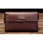 กระเป๋าถือ ผู้ชาย กระเป๋าสตางค์แบบถือ กระเป๋าสตางค์ใบใหญ่ หนังแท้ทั้งใบ กระดุมซ่อน แบบแม่เหล็ก พื้นจุด กระเป๋าหนังแท้สีน้ำตาล no 20782