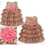 เดรส เด็กผู้หญิง ชุดกระโปรงเด็ก น่ารัก ๆ ลายเสือสาว ผ้าซีฟอง ติดโบว์ ทำระบาย กระโปรงเป็น ชั้น ๆ แขนกุด น่ารักมากค่ะ no 91498