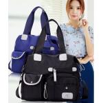 กระเป๋าสะพาย แฟชั่น กระเป๋าสะพายข้าง กระเป๋าผ้าไนลอน กันน้ำ ใบใหญ่ แบบสวย สีเงา ใส่ของได้เยอะ ช่องแยกเยอะ 143899