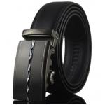เข็มขัดผู้ชาย เข็มขัดทำงาน หนังแท้ เข็มขัดหัวล็อค หัวสีดำ ลายเรียบ และ เส้น สลับกัน คาดแนวกลาง เข็มขัดใส่กางเกงสแล็ค 665651_7