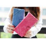 กระเป๋าสตางค์ผู้หญิง ใบยาว กระเป๋าสตางค์ แฟชั่น หนังนิ่ม มี 2 พับ ดีไซน์ หวาน ๆ ใส่บัตรได้เยอะ มีช่องซิป สายรัดกระเป๋า มีหลายสี มากค่ะ 546248