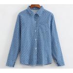 เสื้อเชิ้ตยีนส์ แขนยาว เสื้อยีนส์ แบบหวาน ๆ ลายเพ้นท์ ลายหัวใจ น่ารัก เสื้อเชิ้ต แขนยาว สำหรับวัยรุ่น เสื้อยีนส์ สวย ๆ ใส่สบาย 566208_2