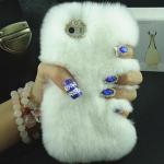 เคส iphone 6 6 plus เคสขนเฟอร์ ขนกระต่ายแท้ ขนาด 4.7 และ 5.5 นิ้ว เคสขนกระต่าย ทำความสะอาดได้ สีขาว เคสไฮโซ 403364