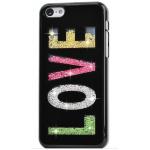 เคส iPhone 5c ประดับเม็ดคริสตัล ด้านใน คล้ายเม็ดทราย เคส แบบ เก๋ งาน Hand made ไม่ซ้ำใคร ลายอักษร LOVE สีดำ สีขาว no 98246_3