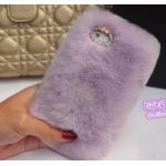 เคส Samsung galaxy note 3 n9000 เคสขนเฟอร์ ขนกระต่ายแท้ ขนนุ่มสุด ๆ สีม่วงอ่อน ลาเวนเดอร์ 10120
