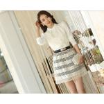 เสื้อเชิ้ตแขนยาว เสื้อเชิ้ตผู้หญิง สาว ออฟฟิต เสื้อแขนยาว สีขาวไข่มุก ปักดอกไม้ เสื้อเชิ้ต ไฮโซ ติดมุกที่แขน ดีไซน์ สวย ใส่ทำงาน เก๋ ๆ 514794