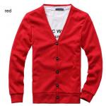 เสื้อกันหนาวผู้ชาย เสื้อใส่คลุมในออฟฟิต เสื้อคลุมแขนยาว ไหมพรม สำหรับผู้ชาย สวยเรียบ มีสไตล์ ใส่ได้ทุกวัน สีแดง no 603068_6