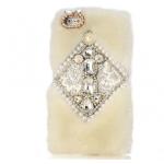 เคส iPhone 6 4.7 นิ้ว เคส Diy 3 มิติ แต่งขนเฟอร์ ขนกระต่าย สีขาว แต่ง คริสตัล ตรงกลาง ติดมุก รอบ เคส ไฮโซ แบบสวย ๆ 454079_3