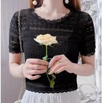 เสื้อลูกไม้ เต็มตัว สีขาว สีดำ แบบวัยรุ่น ซีทรู เสื้อลูกไม้ สวย ๆ ใส่เที่ยว แฟชั่น เสื้อลูกไม้ น่ารัก ๆ 720409