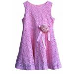 เดรสเด็กผู้หญิง ชุดกระโปรงเด็กผู้หญิง ชุดไปงานแต่งงาน งานเลี้ยง สำหรับเด็ก สีชมพูหวาน ๆ แต่งดอกไม้ ผ้าลูกไม้ มีซับใน ไฮโซ มากค่ะ no 3998126