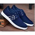 รองเท้าหุ้มส้น ผู้ชาย รองเท้าผู้ชาย แบบสวม รองเท้าแฟชั่น ใส่เที่ยว ใส่ทำงาน แบบทางการ รองเท้าผ้าใบ สีน้ำเงิน น้ำตาล 337470