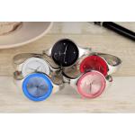 นาฬิกาข้อมือ ผู้หญิง นาฬิกาข้อมือสแตนเลส แบบกำไลข้อมือ สีเงิน สุดเก๋ หน้าปัดกลม สีดำ ชมพู ขาว 223665