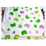 ผ้าเช็ดผม นาโน เนื้อนุ่ม ลาย กบ สีชมพูอ่อน