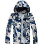 เสื้อ แจ็คเก็ต ผู้ชายแขนยาว เสื้อฮู้ด เสื้อหมวก ผ้าไนลอน กันน้ำ มีซับใน ตาข่ายสีขาว Jacket ลายพราง สีเทา สไตล์ ทหารอเมริกัน แบบเก๋ ๆ 755390_1