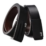 เข็มขัดทำงาน ผู้ชาย เข็มขัดหนัง แบบเท่ ๆ หัวสีเหลี่ยม สีดำ เข็มขัดทำงาน ใส่กับ ยีนส์ เท่ ๆ ก็เข้ากัน s419568