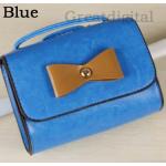 กระเป๋าสะพายข้างผู้หญิง ขนาดเล็ก เหมาะสำหรับ ใส่โทรศัพท์ หรือ กระเป๋าสตางค์ ไม่เทอะทะ ดูแลง่าย สำหรับวันไปเที่ยว แต่งโบว์ สีฟ้า no 80266_5