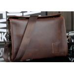 กระเป๋าถือผู้ชาย ผู้หญิง กระเป๋าใส่เอกสาร หนัง pu กันน้ำ สีน้ำตาล แบบวัยรุ่น เท่ ๆ กระเป๋าถือแนวนอน แฟชั่น มาใหม่ 666116