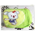 ผ้าห่มสำลี เนื้อนุ่ม ลายการ์ตูน สีเขียว