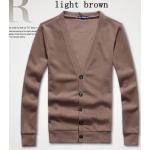 เสื้อกันหนาวผู้ชาย เสื้อใส่คลุมในออฟฟิต เสื้อคลุมแขนยาว ไหมพรม สำหรับผู้ชาย สวยเรียบ มีสไตล์ ใส่ได้ทุกวัน สีน้ำตาลอ่อน no 603068_5