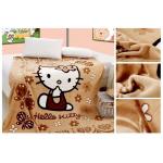 ผ้าห่มกำมะหยี่ เนื้อนุ่ม Hello Kitty สีน้ำตาล