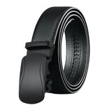 เข็มขัดทำงาน ผู้ชาย เข็มขัดหนังแท้ หัวสีดำ แบบ เรียบหรู เข็มขัด สีดำ สีน้ำตาล หัวสีดำ เรียบ ใส่ทำงาน s267357