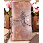 กระเป๋าสตางค์หนังแท้ ใบยาว ผู้หญิง ผู้ชาย ใช้ได้ สไตล์ คาวบอย ใส่บัตรได้เยอะ มากค่ะ no 93486