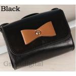 กระเป๋าสะพายข้างผู้หญิง ขนาดเล็ก เหมาะสำหรับ ใส่โทรศัพท์ หรือ กระเป๋าสตางค์ ไม่เทอะทะ ดูแลง่าย สำหรับวันไปเที่ยว ดีไซน์แต่ง โบว์ สีดำ no 8026698