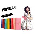 กระเป๋าสตางค์ผู้หญิง ใบยาว กระเป๋าสตางค์หนังแท้ ด้านนอกเป็น หนังแก้ว สวยใส กระเป๋าสตางค์ถือ เข้ากับ ชุดเดรส สีต่าง ๆ กว่า 10 สี 750064