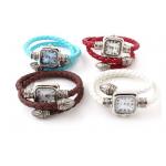 นาฬิกาข้อมือผู้หญิง นาฬิกาข้อมือแบบ กำไล หนักถัก เป็นเกลียว แบบโบราณ คลาสสิค สีดำ แดง ฟ้า ชมพู น้ำเงิน น้ำตาล ม่วง ส้ม เงิน 611033