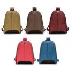 กระเป๋าเป้ กระเป๋าสะพายหลัง วัยรุ่น กระเป๋า ผ้าแคนวาส ผ้ายีนส์ ผสม หนังแท้ ดีไซน์ สวยเก๋ ขนาดกลาง สายสะพายมีซิปรูด ปรับเป็นสายเดียวได้ 276791