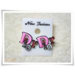 ต่างหู ตุ้มหู D ชมพู 021