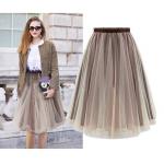 กระโปรงยาว กระโปรงบาน สีพื้น สีน้ำตาล โกโก้ กระโปรง แฟชั่น จับจีบ ผ้าซีฟอง เก๋ ๆ กระโปรงใส่เที่ยว แบบสวย ๆ แฟชั่น ยุโรป กระโปรง ใส่เรียน 540188_1