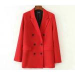 เสื้อสูท เสื้อแจ็คเก็ต เสื้อคลุม แขนยาว สูทสีแดง ใส่ออกงาน อีกเว้น งานโชว์ สีสัน โดดเด่น สูทผู้หญิง ใส่ทำงาน ออกงาน 481088