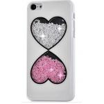เคส iPhone 5c ประดับเม็ดคริสตัล ด้านใน คล้ายเม็ดทราย เคส แบบ เก๋ งาน Hand made ไม่ซ้ำใคร ลายหัวใจ นาฬิกาทราย สีดำ สีขาว no 98246_4