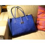 กระเป๋าถือ แฟชั่นหนัง ลายหนังงู สีน้ำเงิน กระเป๋าสะพายข้างผู้หญิง กระดุม รูปตัว H กระเป๋าแฟชั่น จุของได้เยอะ no 36236_2