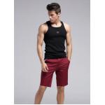 กางเกงขาสั้นผู้ชาย กางเกงขาสามส่วน แบบมีดีไซน์ แฟชั่น ยุโรป สีแดงเลือดหมู สีฟ้า สีเขียว กระเป๋าด้านหลัง สีขาว ตัดกับสีกางเกง อย่างลงตัว 8539