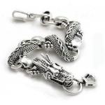สร้อยข้อมือเงินชุบ ตัว มังกร เสริมสร้าง บารมี ให้แก่ผู้สวมใส่ ของขวัญให้แฟน สร้อยข้อมือมังกร สร้อยข้อมือผู้ชาย ราคาถูก no 92277