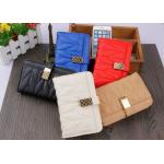 กระเป๋าสตางค์ผู้หญิง กระเป๋าสตางค์ ใบสั้น หนังแท้ แบบ นวม พอง ๆ เรียบหรู มีดีไซน์ กระเป๋าสตางค์ คุณนาย ซิปด้านนอก สีดำ น้ำเงิน ครีม ชมพู 440229