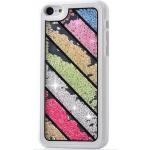 เคส iPhone 5c ประดับเม็ดคริสตัล ด้านใน คล้ายเม็ดทราย เคส แบบ เก๋ งาน Hand made ไม่ซ้ำใคร ลายแนวทแยง 7 ชั้น สีดำ สีขาว no 98246_1
