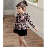 ชุดเดรสเด็กผู้หญิง สไตล์ผู้ใหญ่ แบบน่ารัก มีสดำ และ สีชมพู แขนยาว ดูหรูหรา แขนพอง ตุ๊กตา no 5015168