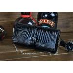 กระเป๋าสตางค์ผู้หญิง ใบยาว ลายหนังจรเข้ หนังเงา ดูหรูหรา ไฮโซ มีสายสะพาย สามารถถอดเก็บได้ สีดำ แดง ฟ้า เขียว เทา no 640534