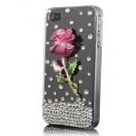 เคส iphone 4 4S เคส คริสตัล เคสติด ดอกกุหลาบ สีชมพู เคสใส Hand Made สวย ๆ ของขวัญให้แฟน ราคาถูก 5034947_1
