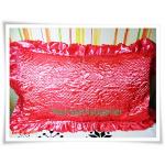 ปลอกหมอน ผ้าซาติน ลายกุหลาบสีแดง