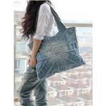 กระเป๋าถือ กระเป๋าสะพาย กระเป๋าผ้ายีนส์ ใบใหญ่ ใส่ของได้เยอะ สไตล์ สาวเท่ วินเทจ ดีไซน์ ลาย ธงอังกฤษ 819256