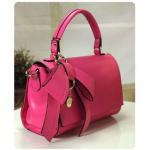 กระเป๋าถือผู้หญิง กระเป๋าแฟชั่น หนังเรียบ ดีไซน์ติดโบว์ แฟชั่น ฝรั่งเศส กระเป๋าถือออกงาน ไปทำงาน เรียบหรู สีชมพู สด no 441435_3