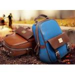 กระเป๋าเป้ กระเป๋าสะพายหลัง กระเป๋าหนัง Pu กันน้ำได้ แฟชั่น ยุโรป สไตล์ สาวย้อนยุค วินเทจ สุด ๆ กระเป๋าสะพาย สีลูกกวาด แบบคลาสสิค 336765