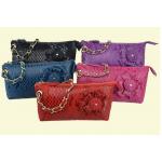 กระเป๋าคลัทช์ กระเป๋าถือ ออกงาน กลางวัน กลางคืน กระเป๋าหนังแท้ ใส่เครื่องสำอางค์ ใส่ของกระจุกกระจิก ออกงาน ติดดอกไม้ แฟชั่น ยุโรป 272531