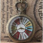 นาฬิกาล็อคเก็ต สไตล์ ยุโรป แบบ วินเทจ ตัวเรือน สุดคลาสสิค นาฬิกาล็อคเก็ต หน้าปัดลาย หอไอเฟล 241046